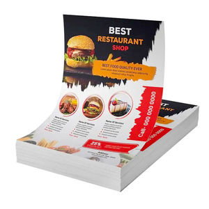 Impression de menus de restaurant personnalisés à trois volets, service d'impression publicitaire sur papier, brochure de différentes tailles - Product Image 2