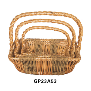 2025 nouveau panier de fleurs en osier en matériau de saule <span class=keywords><strong>avec</strong></span> poignées couvercle couleur naturelle pour les pique-niques de Pâques cadeaux décor à la maison et mariage - Product Image 4