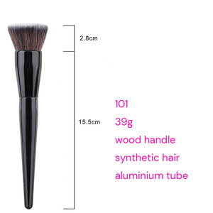 <span class=keywords><strong>Pinceau</strong></span> de <span class=keywords><strong>maquillage</strong></span> pour le contour des joues, poils synthétiques ronds et plats, manche en bois, pour débutants - Product Image 1