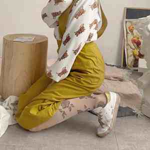 جوارب جاكار مخملية أنيقة داكنة عتيقة باللون الأسود والأبيض ، جوارب أنبوبية متوسطة وردية ، جوارب الركبة بنمط مخصص الساق السفلى - Product Image 4