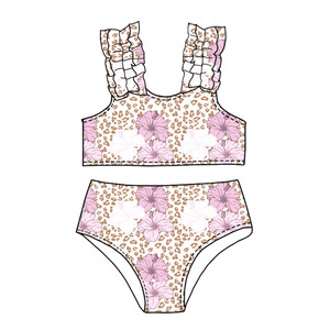 2025 New Pattern Baby Kids Two Pieces Swimsuit Child Swimwear for Water Sports Bikini <strong>Swim</strong> <strong>Dress</strong> Beach Bathing <strong>Costume</strong> - Product Image 3