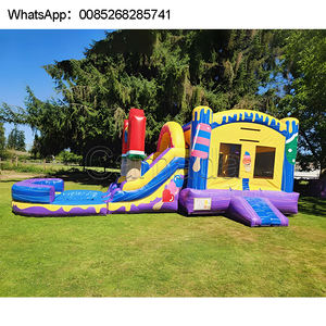 Combo de Casa Inflable Temática Congelada al por Mayor de China con Tobogán y Castillo Hinchable 5x5m, Capacidad de 500kg, Alquiler Comercial - Product Image 1