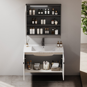 <span class=keywords><strong>Mueble</strong></span> <span class=keywords><strong>de</strong></span> <span class=keywords><strong>Baño</strong></span> Moderno con Espejo <span class=keywords><strong>de</strong></span> Pared, Gabinete <span class=keywords><strong>de</strong></span> Acero Inoxidable <span class=keywords><strong>de</strong></span> 80 cm <span class=keywords><strong>para</strong></span> <span class=keywords><strong>Baño</strong></span> - Product Image 3