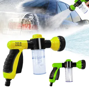 Pup Dog Wash Nozzle Jet Dog Wash Hose Attachment Bathing Sprayer with Pet Grooming Glove and Rubber Dog Brush for Showering Pet