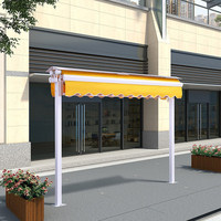 Auvent rétractable double face autoportant, imperméable, pare-soleil extérieur en forme de T pour restaurant