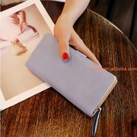 Harga pabrik dompet wanita dompet panjang daun berongga untuk Gadis wanita uang koin saku pemegang kartu tas genggam ponsel wanita