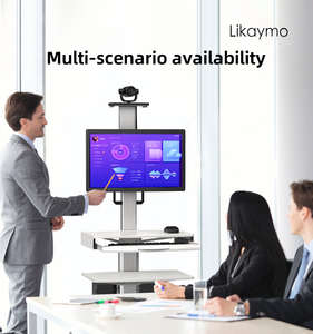 Carrito Móvil para Computadora de Altura Regulable para Hospital Carrito Médico para Monitor Terminal de Telemedicina Estación de Trabajo Móvil - Product Image 5