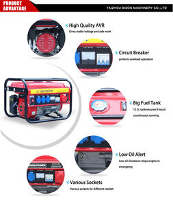 เครื่องกำเนิดไฟฟ้าเบนซินแบบพกพา BISON (จีน) 7kw 10kw 10000w <span class=keywords><strong>12kw</strong></span> - Product Image 4