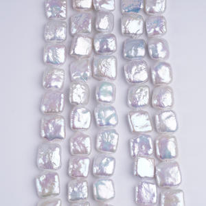 Collar Retro de Perlas de Agua Dulce Naturales de 10-11 mm, Forma de Botón, Estilo Barroco, Producto Semi-Acabado, Color Rosa - Product Image 4