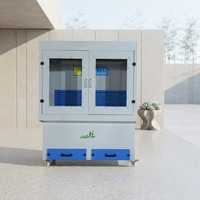 Banc de travail vertical à porte fermée pour le ponçage et l'élimination des poussières, station de meulage industrielle