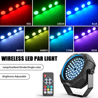 Mini 60 LED lumière de scène stroboscopique rechargeable alimentée par batterie RVB LED lumière par pair sans fil pour événements fête de mariage DJ