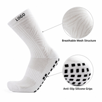 Chaussettes de football à double grip et coussinées pour hommes et femmes, conçues pour la performance et le confort - Chaussettes de football antidérapantes