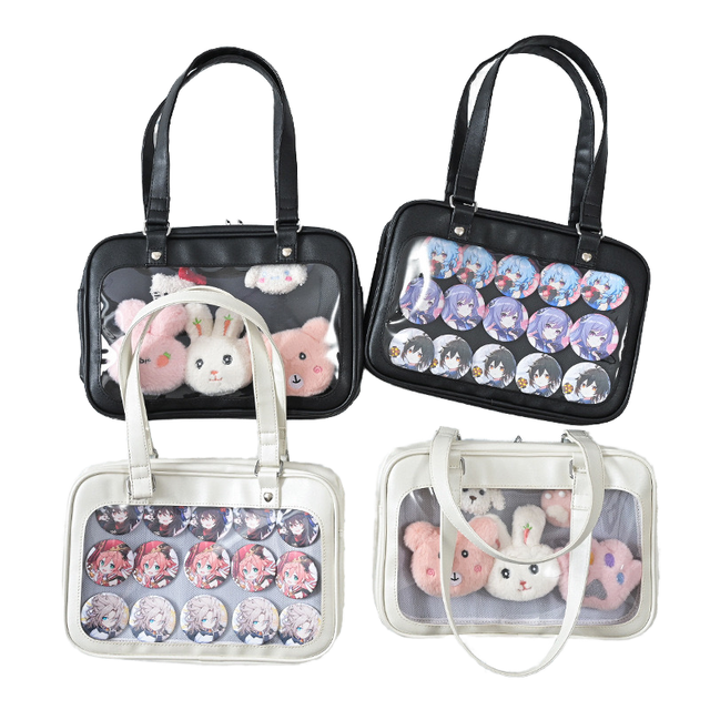 Custom Minimalist Rectangle Handheld Ita Bag OEM ODM Small Batch Rectangular Display Window Badge Doll Display Bag