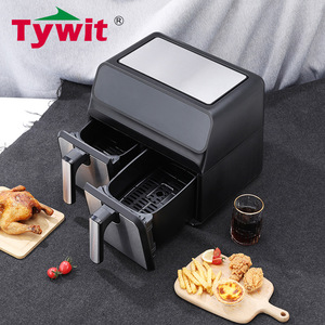 Tywit Air Fryer 8L Double Compartment Electric Oven Non Stick Ceramic Coating Smokeless Kitchen Cooking Appliance - Product Image 1