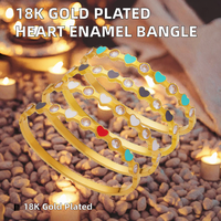 Bracelet Gaovo en émail et zircon, plaqué or 18 carats, en acier inoxydable multicolore, bijoux tendance pour femmes, pour tous les jours, pour un anniversaire