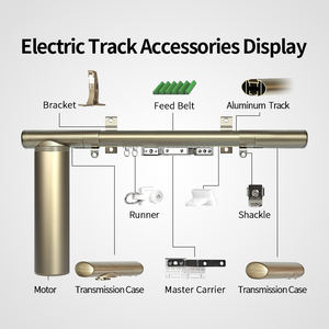 Motor para Cortinas KYOK Color Oro Champán con Activación por Voz - Compatible con Riel de Cortina Elíptico para Hogar Inteligente - Product Image 3