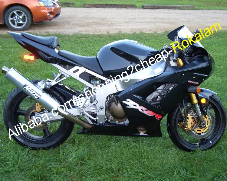 Enjeksiyon Fairing ZX 6R 03-04 için Kawasaki ZX6R ZX-6R 2003 2004 siyah spor yarış motosiklet Fairings Set