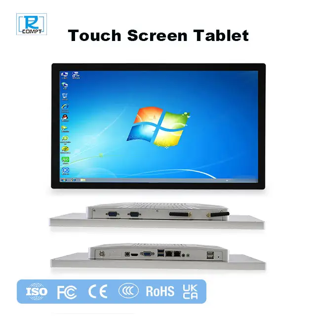 Fanless 12 "" 13.3 "" 15 "" 17 19 "" นิ้ว All In One หน้าจอสัมผัส PC อุตสาหกรรมแท็บเล็ตผู้ถือ LCD หน้าจอสัมผัส