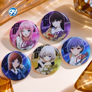 MYGOシルバーキラキラダブルフラッシュバッジ千早アノンラントカゲキャラクターピンブローチイタバッグギフト音楽愛好家向け - Product Image 1