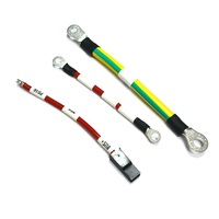 Connecteur femelle OEM en gros pour câble solaire photovoltaïque, borne annulaire, câble noir thermorétractable, étiqueté, pour onduleur et batterie