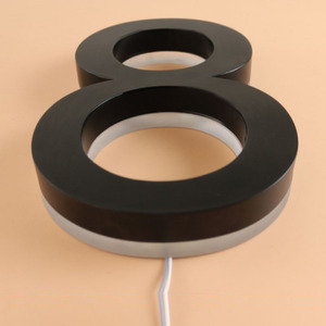Piastra in acciaio inox per la costruzione Retroilluminazione lettere galleggianti indirizzo di casa n illuminato solare led numero di casa segno - Product Image 4