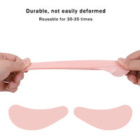 Patchs pour les yeux réutilisables en silicone pour peaux sensibles, personnalisables avec logo, anti-rides, pour extensions de cils
