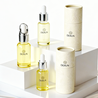 Flacons compte-gouttes en verre bleu personnalisés en gros de 5 ml, 10 ml, 15 ml, 20 ml, 30 ml, 50 ml, 100 ml pour l'emballage d'huiles essentielles, de sérums et de produits de soin de la peau