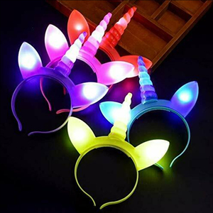 Bandeau lumineux <span class=keywords><strong>licorne</strong></span> LED avec dessin animé lumineux clignotant faveur enfants adultes Noël Graduation Diwali Ramadan Halloween Parties - Product Image 5