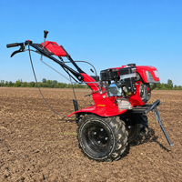 Vente Chaude Haute Qualité 7-15CV Motoculteur à Essence Refroidi par Air Mini Tracteur de Marche à Deux Roues Motobineuse