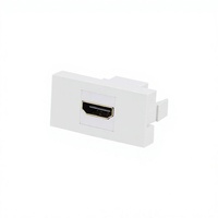 Module de prise multimédia haute définition (HDMI) 3 broches de type PDU à installation facile et à encastrer pour boîtier de prise murale, de sol et de table