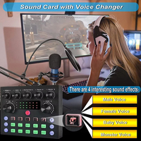 Ensemble de carte son V8S Live avec kit microphone pour équipement de podcast, enregistrement musical, diffusion en direct, DJ, appareil de discothèque