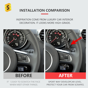 ES Prezzo di Fabbrica Interni Auto Per <span class=keywords><strong>Audi</strong></span> A3 S3 A4 S5 A5 A6 A7 Q3 A8 S6 Q5 Q7 TT volante In Fibra di carbonio Pomello Del Cambio Paddle - Product Image 4