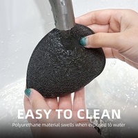 Offre Spéciale UUYP L-B0112 Éponge Faciale Lavable Écologique en Forme de Goutte Tampon Nettoyant Non-Latex en Maille Nid d'Abeille Exfoliant