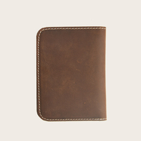 Baman dompet kulit asli pria, kfold desainer mewah, lipat ganda, pemblokiran RFID, penyimpan kartu minimalis