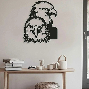 Aquila in ferro da appendere a parete WJD60 uccello Silhouette decorazione da parete segno Art muro arredamento moderno per la casa - Product Image 1