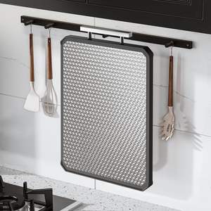 Tabla de Cortar de Acero Inoxidable 304 de Doble Cara, Gruesa, Apta para Lavavajillas, de Alta Calidad, para Carne, Frutas, Verduras y Pan - Product Image 5