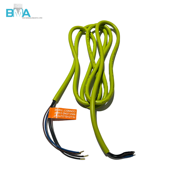 3A Max Load Power Wire Harness UL2464 20AWG 4-Core 1.659m Green Jacket Cable With Serrated Terminals for High-Level Cutout Link