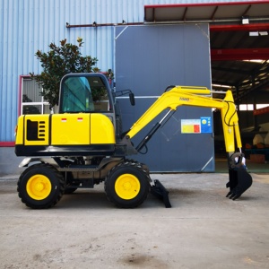 Earthmoving <b>Machinery</b> 4 Ton 8 Excavators Wheel Excavator Hydraulic <b>Small</b> Digger Factory Price - Product Image 2