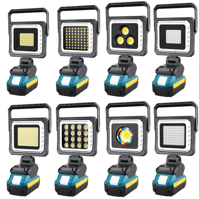 Portable Waterproof Flood Lighting Cordless Battery Powered LED Work Light IP54 Rating for Jobsite Garage Outdoor Project