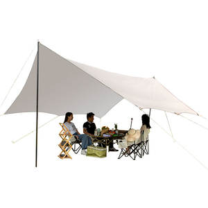 Bâche de camping en PVC imperméable pour extérieur, ouverture rapide automatique, protection UV, design rectangulaire, pour plage, jardin, <span class=keywords><strong>terrasse</strong></span>, protection solaire - Product Image 4
