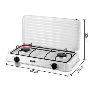 Cuisinière <span class=keywords><strong>de</strong></span> table électrique RAF <span class=keywords><strong>de</strong></span> qualité supérieure en acier inoxydable, 2 brûleurs doubles, <span class=keywords><strong>pour</strong></span> cuisine - Product Image 2