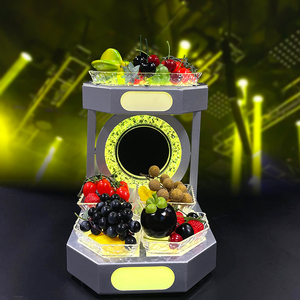 Plateau de service de fruits en métal de luxe boîte de nuit <span class=keywords><strong>Plub</strong></span> assiette de fruits avec support plats et assiettes - Product Image 3