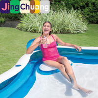Siège gonflable pour piscine JingCHuang56475 avec dossier, pour toute la famille, transparent, épaissi, pour bébé jouant dans l'eau, bain de piscine