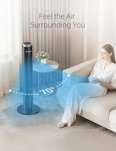 Kim Cương Kết Thúc 38 Inch Làm Mát Không Khí Đứng Bệ Fan Leafless Tầng Tháp Làm Mát Fan Với Từ Xa - Product Image 3