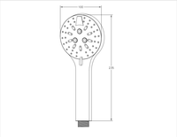 Pommeau de douche à jet de pluie à économie d'eau à haute pression avec triple pulvérisation de finition chromée pour salle de bain d'appartement et d'hôtel