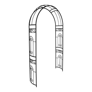 Arche circulaire <span class=keywords><strong>en</strong></span> <span class=keywords><strong>fer</strong></span> <span class=keywords><strong>forgé</strong></span> antique pour jardin de roses, décorations, clôture de sécurité facilement assemblable pour clôtures de ferme - Product Image 1