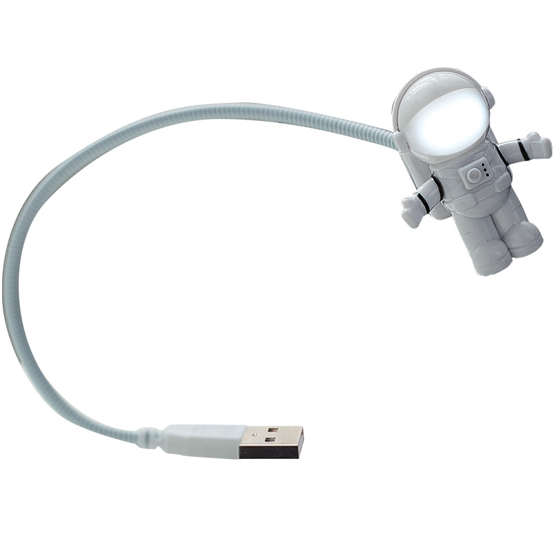 New Style Creative Spaceman Astronaut LED Flexible USB Mini bedside 3d Night Desk Light for Kids cute Toy