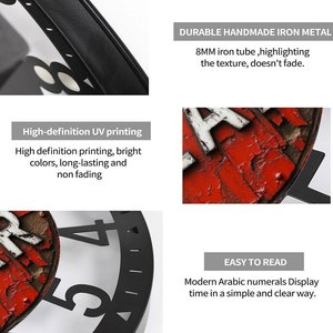 Horloge murale circulaire en fer de 25 cm avec une production et des délais de livraison efficaces - Product Image 4