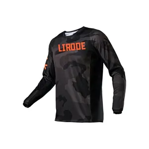 Camisa de manga longa para ciclismo, roupa personalizada leve e drenante de umidade para mtb, feminina e masculina, para bicicleta de montanha