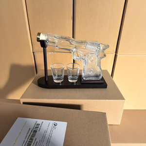 Único papá cumpleaños Regalos personalizados para hombres papá whisky licor <span class=keywords><strong>Vodka</strong></span> Bourbon pistola decantador dispensador conjunto <span class=keywords><strong>con</strong></span> 2 vasos - Product Image 4